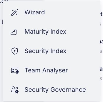 AI-driven target assessment tools including maturity index, security index and team analyser